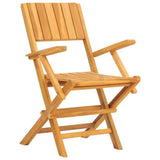 Garden Dining Set Natural Teak Solid Teak Wood Foldable 3155009
