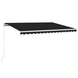 ZNTS Manual Retractable Awning 450x350 cm Anthracite 3068999