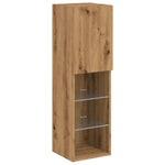 ZNTS TV Cabinet with LED Lights Artisian Oak 30.5x30x102 cm 857678