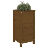Garden Planter Honey Brown 40x40x78 cm Solid Wood Pine 825278