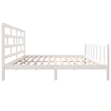 Bed Frame without Mattress White Solid Wood Pine Super King 3101364
