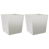 Garden Planters 50x50x50 cm 2 pcs Stainless Steel 851075
