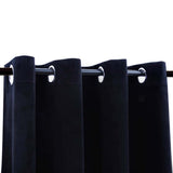Blackout Curtains with Rings 2 pcs Velvet Black 140x245 cm 134490
