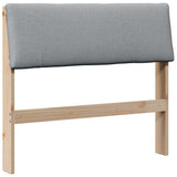 Upholstered Headboard Light Grey 90 cm Solid Pine Wood 879139