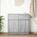 Sideboard with Drawer Grey Sonoma 80x34x76 cm Engineered Wood 861540