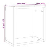 Wall Cube Shelves 4 pcs Old Wood 30x15x30 cm Engineered Wood 856577