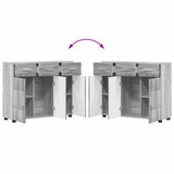 Sideboard with Shelf FLORIN Grey Sonoma 88.5 x 30.5 x 73 cm 880317