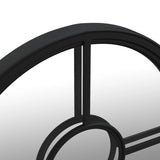 Mirror Black 40x4 cm Iron Round for Indoor Use 3093528