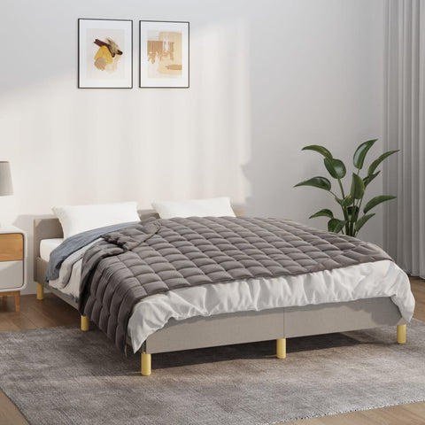 ZNTS Weighted Blanket Grey 135x200 cm Single 6 kg Fabric 3154831