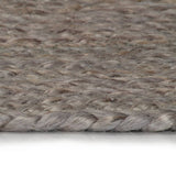 Handmade Rug Jute Round 150 cm Grey 133664