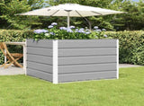 Planter Light Grey 100 x 100 x 75 cm Steel 42018131