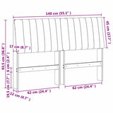 Upholstered Headboard Taupe 140 cm Solid Pine Wood 879397