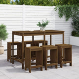 7 Piece Garden Bar Set Honey Brown Solid Wood Pine 3157754