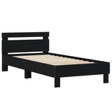 ZNTS Bed Frame without Mattress with LED Lights Black 100x200 cm 838709