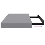 Floating Wall Shelves 4 pcs Grey 50x23.5x3.8 cm MDF 323852