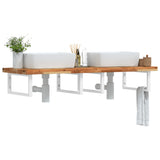 Basin Shelf Wall Mounted Steel and Solid Wood Acacia 3302860