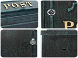 Wall Mounted Mailbox Green 29 x 13 x 41 cm Cast Aluminum 42023496