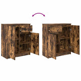 Sideboard with Drawer Smoked Oak 71x35x84 cm Engineered Wood 861593