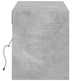 TV Wall Cabinet with LED Lights Concrete Grey 140x31x38 cm 852372