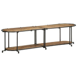 TV Cabinet 160x42x40 cm Solid Wood Rough Mango 4013491