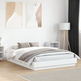 Bed Frame with LED without Mattress White 140x200 cm 3209793