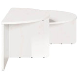 Coffee Table 2 pcs White Solid pine wood 873536