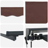 Electric Retractable Awning Brown and Anthracite 4 x 2 m 3421984