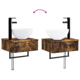 Bathroom Furniture Set 5 pcs Smoked Oak 33 x 34.5 x 100 cm 3405968