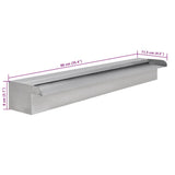 Rectangular Waterfall Pool Fountain Stainless Steel 90 cm 41668