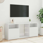 TV Cabinet with LED Lights White 120x30x50 cm 804301