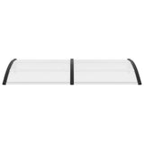 Door Canopy Black and Transparent 200x75 cm PC 144815