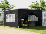 3 x 3m Pop-Up Gazebo Shelter, with Accessories - Black T3398P318693