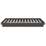 Bed Frame without Mattress Grey Solid Wood Small Single 819934