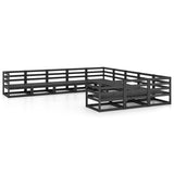 11 Piece Garden Lounge Set Solid Pinewood 3076018