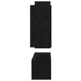 TV Cabinet Set Wall-mounted 4 pcs Black Oak Engineered Wood 3393283
