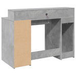 Desk with LED Lights Concrete Grey 120x55x91 cm Engineered Wood 3309414