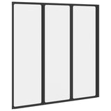 Shower Screen Folding Black 120 x 2 x 117 cm Aluminium and PP 42009754