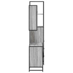 ZNTS 3 Piece Bathroom Furniture Set Grey Sonoma Engineered Wood 3301133