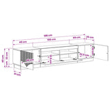5 Piece LED TV Cabinet Black Engineered Wood 3416837