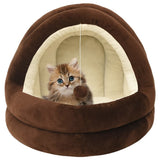 Cat Bed 50x50x45 cm Brown and Cream 171400