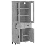 Highboard Concrete Grey 69.5x34x180 cm Engineered Wood 3198549