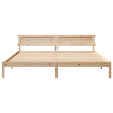 Bed Frame with Headboard Brown 180 x 200 cm Solid Pine Wood 872809