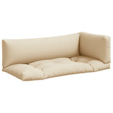Pallet Cushions 3 pcs Beige Fabric 360947