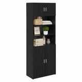 Storage Cabinet Black Oak 80 x 42.5 x 225 cm Engineered Wood 3402820