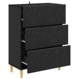 Drawer Cabinet Black 66 x 34.5 x 90 cm Engineered Wood 895066