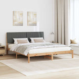 Bed Frame with Headboard Brown 180 x 200 cm Solid Pine Wood 3394404