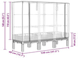 Raised Bed with Greenhouse Cover Rattan Look 120x40x140 cm 4015806