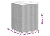 Planter Black 40x40x80 cm Poly Rattan 319415