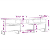TV Cabinet Old Wood 150x30x44.5 cm Engineered Wood 857193