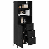 Highboard Black Oak 69.5 x 34 x 180 cm Engineered Wood 3416074